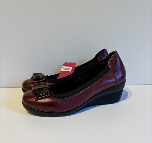 Heavenly feet burgundy leather - heavenly,